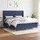 vidaXL Boxspringbett mit Matratze Blau 160x200 cm Stoff