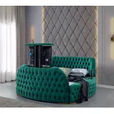 Xlmoebel Bett Chesterfeld Schlafmöbel Doppelbett Grünes Rundbett mit Hebefunktion (1-tlg., Bett), Hergestellt in Europa grün