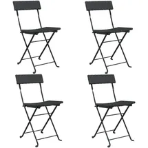 vidaXL Gartenstuhl Bistrostühle 45 x 96 x 79 cm schwarz 4 St.