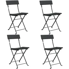 vidaXL Gartenstuhl Bistrostühle 45 x 96 x 79 cm schwarz 4 St.