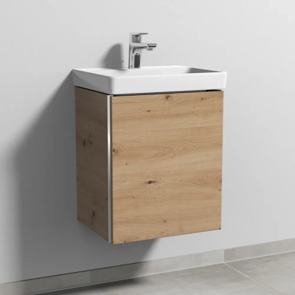 Sanipa 3way Waschtischunterbau zu Villeroy & Boch Avento Waschtisch mit 1 Tür, Eiche Natural-Touch BR61985
