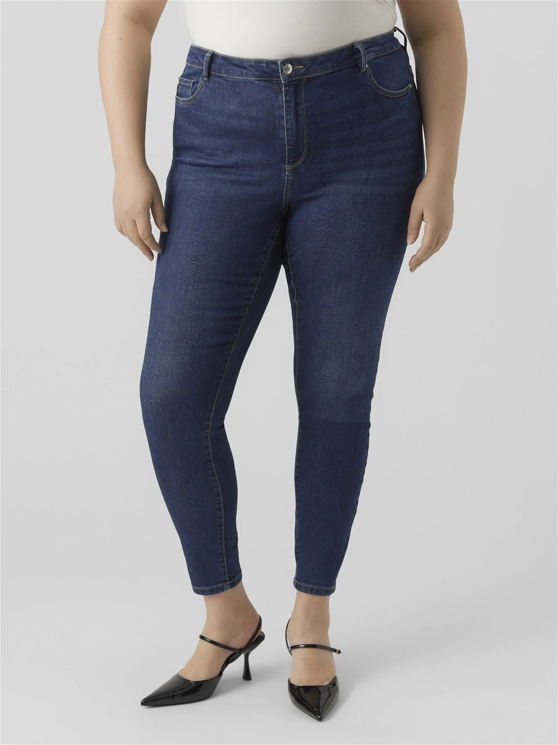 Vero Moda Curve Skinny-fit-Jeans »VMPHIA HR SKINNY J GU3113 CURVE NOOS« Vero Moda Curve Dark Blue Denim 46