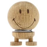 Hoptimist Smiley Wackelfigur & Glücksbringer aus Holz, Deko Skandinavisch, Wohnzimmer & Schreibtisch Deko, Büro Gadgets, Tolle Kleine Geschenke, 4,5 x 5,6 x 6,6 cm, Small, Raw Oak