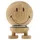 Hoptimist Smiley Wackelfigur & Glücksbringer aus Holz, Deko Skandinavisch, Wohnzimmer & Schreibtisch Deko, Büro Gadgets, Tolle Kleine Geschenke, 4,5 x 5,6 x 6,6 cm, Small, Raw Oak
