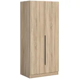 Möbel Boss Drehtürenschrank KOPENHAGEN 80 x 181 x 52 cm Eiche
