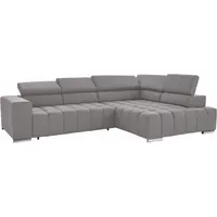 exxpo - sofa fashion Ecksofa Elias, L-Form, mit Kopf- bzw. Rückenverstellung, wahlweise mit Bettfunktion, weiß