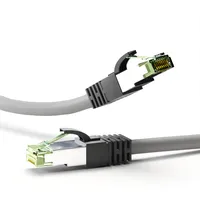 goobay CAT 8.1 Patchkabel S/FTP (PiMF), Grau 3 m / LSZH halogenfrei, Kupfer AWG 24