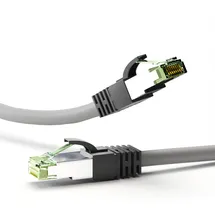 goobay CAT 8.1 Patchkabel S/FTP (PiMF), Grau 3 m / LSZH halogenfrei, Kupfer AWG 24