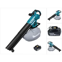 Makita DUB 187 T Akku Laubbläser und Laubsauger 18 V Brushless + 1x Akku 5,0 Ah - ohne Ladegerät