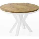 WFL GROUP Esstisch, Eiche, Rund,Rund, 120x76x120 cm, Esszimmer, Tische, Esstische