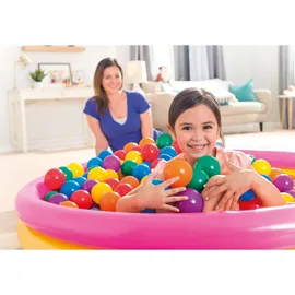 Intex - Set mit 100 lustigen Bällen, Kunststoff, mehrfarbig, Ø 8 cm