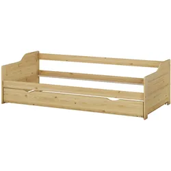 Erst-Holz Sofabett zweiter Schlafplatz Bettgestell ohne Zubehör 90x200 Bettkasten Kiefer massiv 60.34-09oR