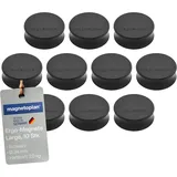 Magnetoplan Ergo-Magnete, large, schwarz, Pack a 10 Stück