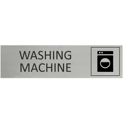 CombiCraft Aluminium Türschild Washing Machine 165x45mm mit 3M-Tape