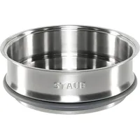 Staub Dämpfeinsatz, 24 cm Edelstahl Silber starke Silikondichtung