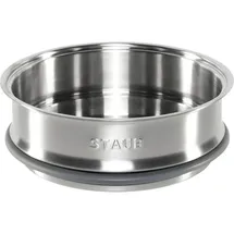 Staub Dämpfeinsatz, 24 cm Edelstahl Silber starke Silikondichtung