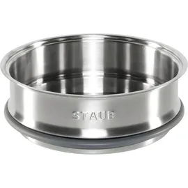 Staub Dämpfeinsatz, 24 cm Edelstahl Silber starke Silikondichtung
