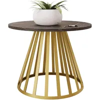 Mirjan24 Couchtisch, Mehrfarbig, Rund,Rund, 58x45x58 cm, Wohnzimmer, Wohnzimmertische, Couchtische