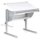 HJH Office Kinderschreibtisch Belia weiß/silber