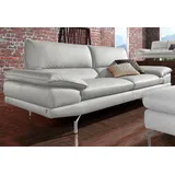 Calia Italia 3-Sitzer »Dave, italienisches Designsofa, mit erstklassigem Sitzkomfort«, in zwei Lederqualitäten und toller Detailverarbeitung grau