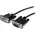 50cm Seriell DB9 RS232 Verlängerungskabel RS 232 DB-9 Kabel Verlängerung DB 9 Stecker RS-232 Buchse Schwarz