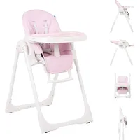 KIKKABOO Hochstuhl Pastello klappbar verstellbar Becherfassung Tisch abnehmbar rosa