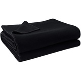 Zoeppritz Soft-Fleece Decke 160 x 200 cm black