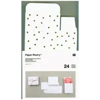 Adventskalender Boxen Weiss/Gold, 24 Stück