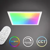 B.K.Licht CCT RGB-LED Wand- und Deckenleuchte, weiß, LED/15W