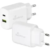 MediaRange 25W Steckdosen-Ladeadapter USB-C, USB-A