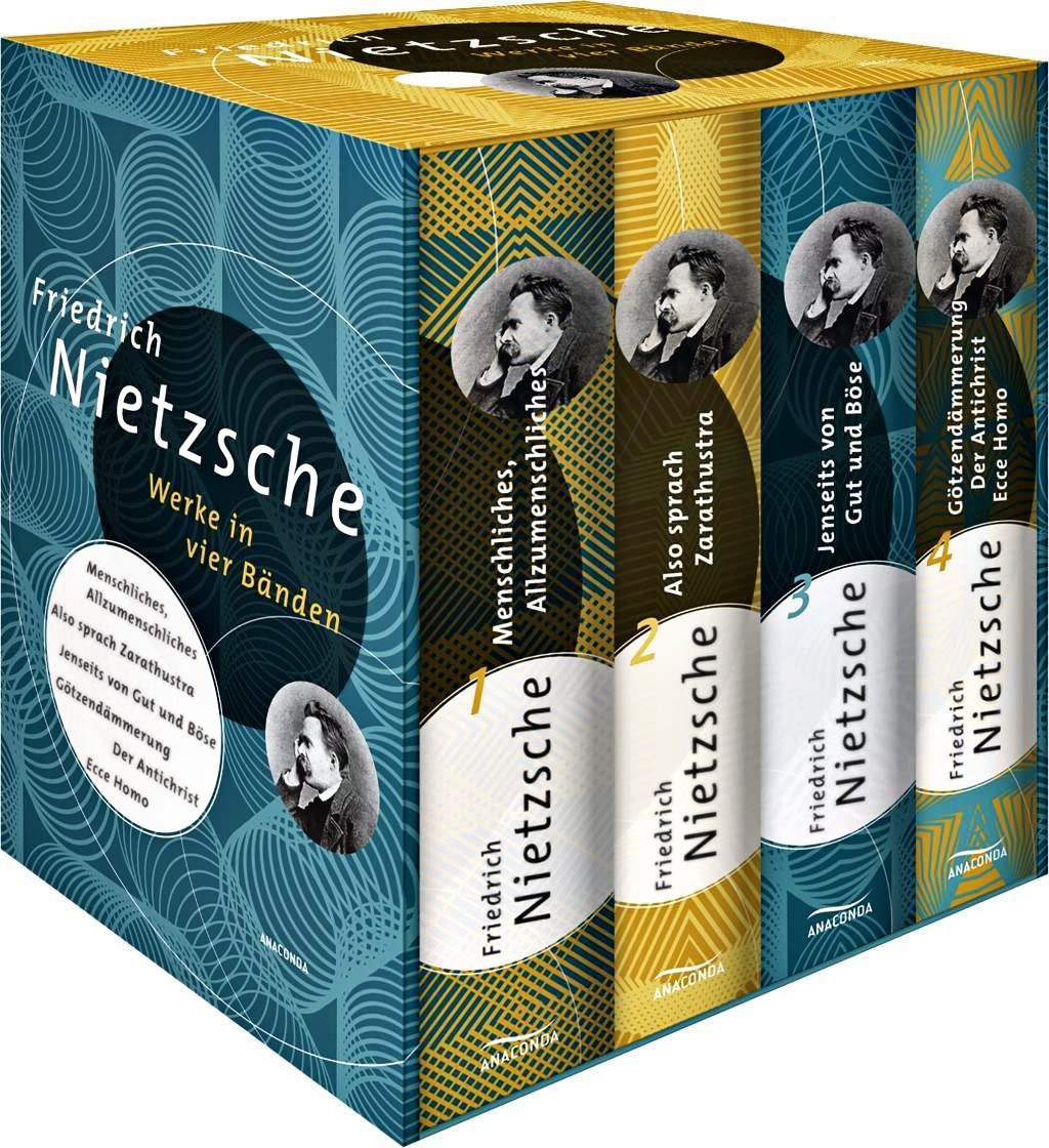 Friedrich Nietzsche  Werke In Vier Bänden (Menschliches  Allzu Menschliches - Also Sprach Zarathustra - Jenseits Von Gut Und Böse - Götzendämmerung/De