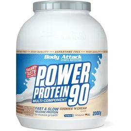 Body Attack Power Protein 90 Cookies 'n Cream Pulver 2000 g
