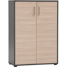 MÖBELPARTNER Metz Aktenschrank 80,1 x 38,2 x 113,4 cm Silber