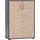 MÖBELPARTNER Metz Aktenschrank 80,1 x 38,2 x 113,4 cm Silber