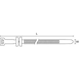 Hellermann Tyton HellermannTyton Befestigungsbinder CTF250 PA66 BK 50