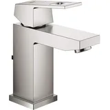 Grohe Eurocube Einhand-Waschtischbatterie S-Size, mit Zugstangen-Ablaufgarnitur, | Badarmatur - | L-Size | Einlochmontage | supersteel