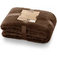 DecoKing Kuscheldecke 70x150 cm braun Decke Microfaser Wohndecke Tagesdecke