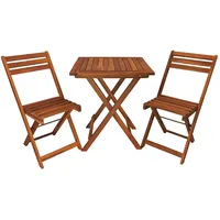 Merschbrock Trade GmbH Balkonset, Tisch mit 2 Stühle, braun, Bistroset
