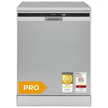 Exquisit GSP56314-030C Einbau-Geschirrspüler (unterbaufähig, 598 mm breit, Silber)