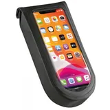 KLICKfix Phone Bag Tour M mit Adapter transparent/schwarz, mit Drehkupplung, schwarz