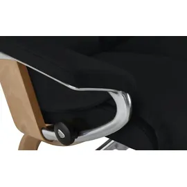 Stressless Relaxsessel mit Hocker Leder 78 x 111 x 76 cm Schwarz