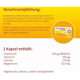 Hevert-Arzneimittel Vitamin D3 K2 Hevert+Calcium u.Magnes.4000 IE