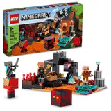 LEGO Minecraft The Nether Bastion Set 21185 Battle Action Toy mit Mob, Piglin Brute & Strider Figuren für Kinder, Jungen und Mädchen ab 8 Jahren