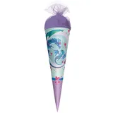ROTH Schultüte Drachenliebe 22cm rund Tüllverschluss - Zuckertüte Schulanfang