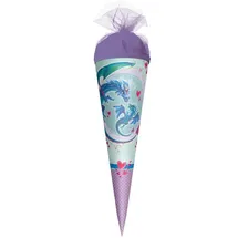 ROTH Schultüte Drachenliebe 22cm rund Tüllverschluss - Zuckertüte Schulanfang