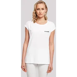 T-Shirt F4NT4STIC "Bodenlos", Damen, Gr. L, weiß, Obermaterial: 100% Baumwolle, casual, regular fit, Rundhals, Kurzarm ohne Bündchen, Shirts, Jugendwort 2022, slang