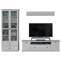 Trendteam Wohnwand Baxter 3-teilig weiß Landhaus 273 x 196