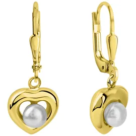 Fascination by Ellen K. Ohrhänger 375/- Gelbgold Süßwasserperle gelb one-size
