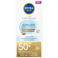NIVEA SUN Ultra Light leichtes getöntes Fluid SPF 50+