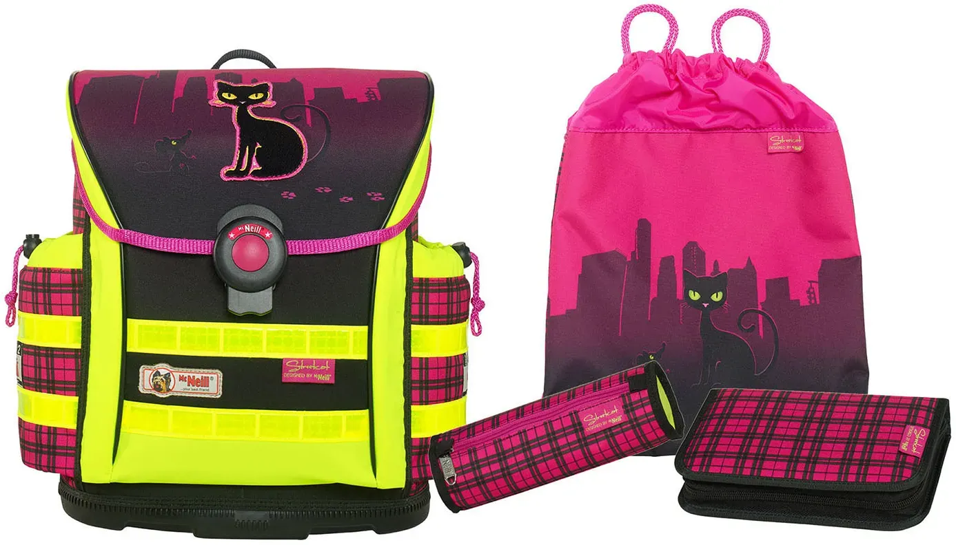 McNeill Schulranzen Set 4-tlg. ErgoLight 912 Street Cat